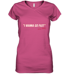 Talladega Nights I Wanna Go Fast Ricky Bobby Signature Women's V-Neck T-Shirt Women's V-Neck T-Shirt - FordPhuMy