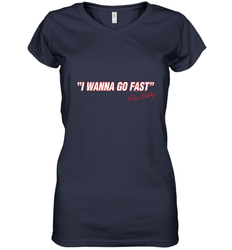 Talladega Nights I Wanna Go Fast Ricky Bobby Signature Women's V-Neck T-Shirt