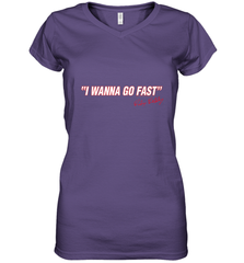 Talladega Nights I Wanna Go Fast Ricky Bobby Signature Women's V-Neck T-Shirt Women's V-Neck T-Shirt - FordPhuMy