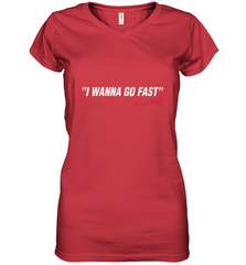 Talladega Nights I Wanna Go Fast Ricky Bobby Signature Women's V-Neck T-Shirt Women's V-Neck T-Shirt - FordPhuMy