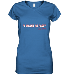 Talladega Nights I Wanna Go Fast Ricky Bobby Signature Women's V-Neck T-Shirt Women's V-Neck T-Shirt - FordPhuMy