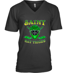 Saint Hat Tricks Ice Hockey Funny St Patricks Day Gift Men's V-Neck