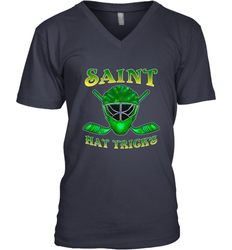 Saint Hat Tricks Ice Hockey Funny St Patricks Day Gift Men's V-Neck