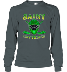 Saint Hat Tricks Ice Hockey Funny St Patricks Day Gift Long Sleeve T-Shirt Long Sleeve T-Shirt - FordPhuMy