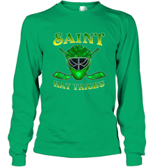 Saint Hat Tricks Ice Hockey Funny St Patricks Day Gift Long Sleeve T-Shirt Long Sleeve T-Shirt - FordPhuMy