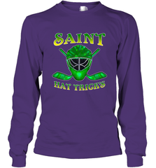 Saint Hat Tricks Ice Hockey Funny St Patricks Day Gift Long Sleeve T-Shirt Long Sleeve T-Shirt - FordPhuMy