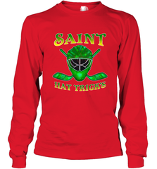 Saint Hat Tricks Ice Hockey Funny St Patricks Day Gift Long Sleeve T-Shirt Long Sleeve T-Shirt - FordPhuMy