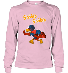 Turkey Football Shirt Funny Thanksgiving Turkey Gobble Gift Long Sleeve T-Shirt Long Sleeve T-Shirt - FordPhuMy