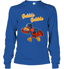 Turkey Football Shirt Funny Thanksgiving Turkey Gobble Gift Long Sleeve T-Shirt Long Sleeve T-Shirt - FordPhuMy