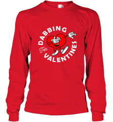 Dabbing Heart For Valentine's Day Art Graphics Heart Gift Long Sleeve T-Shirt Long Sleeve T-Shirt - FordPhuMy