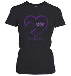TCU Horned Frogs Football Inside Heart  Team Women's T-Shirt