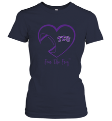 TCU Horned Frogs Football Inside Heart  Team Women's T-Shirt