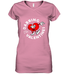 Dabbing Heart For Valentine's Day Art Graphics Heart Gift Women's V-Neck T-Shirt Women's V-Neck T-Shirt - FordPhuMy