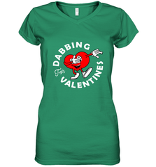 Dabbing Heart For Valentine's Day Art Graphics Heart Gift Women's V-Neck T-Shirt Women's V-Neck T-Shirt - FordPhuMy