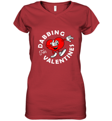 Dabbing Heart For Valentine's Day Art Graphics Heart Gift Women's V-Neck T-Shirt Women's V-Neck T-Shirt - FordPhuMy