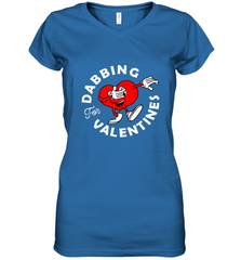 Dabbing Heart For Valentine's Day Art Graphics Heart Gift Women's V-Neck T-Shirt Women's V-Neck T-Shirt - FordPhuMy