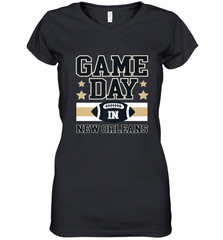 NFL New Orleans La. Game Day Football Home Team Women's V-Neck T-Shirt Women's V-Neck T-Shirt - FordPhuMy