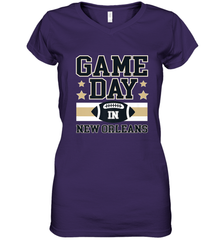 NFL New Orleans La. Game Day Football Home Team Women's V-Neck T-Shirt Women's V-Neck T-Shirt - FordPhuMy