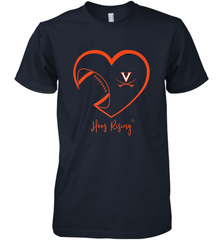 Virginia Cavaliers Football Inside Heart  Team Men's Premium T-Shirt Men's Premium T-Shirt - FordPhuMy