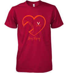 Virginia Cavaliers Football Inside Heart  Team Men's Premium T-Shirt Men's Premium T-Shirt - FordPhuMy