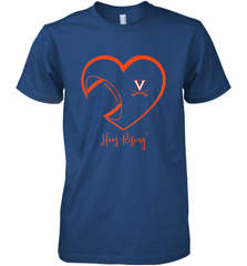 Virginia Cavaliers Football Inside Heart  Team Men's Premium T-Shirt Men's Premium T-Shirt - FordPhuMy