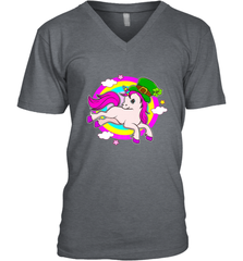 Irish Leprechaun Unicorn Cute St Patricks Day Ireland Men's V-Neck Men's V-Neck - FordPhuMy