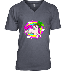 Irish Leprechaun Unicorn Cute St Patricks Day Ireland Men's V-Neck Men's V-Neck - FordPhuMy