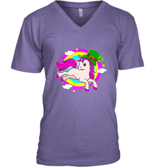 Irish Leprechaun Unicorn Cute St Patricks Day Ireland Men's V-Neck Men's V-Neck - FordPhuMy