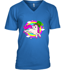Irish Leprechaun Unicorn Cute St Patricks Day Ireland Men's V-Neck Men's V-Neck - FordPhuMy