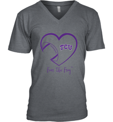 TCU Horned Frogs Football Inside Heart  Team Men's V-Neck Men's V-Neck - FordPhuMy
