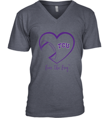 TCU Horned Frogs Football Inside Heart  Team Men's V-Neck Men's V-Neck - FordPhuMy