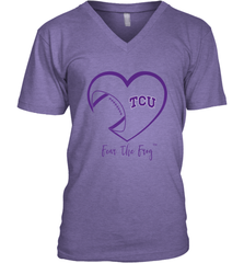 TCU Horned Frogs Football Inside Heart  Team Men's V-Neck Men's V-Neck - FordPhuMy