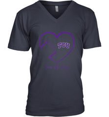 TCU Horned Frogs Football Inside Heart  Team Men's V-Neck Men's V-Neck - FordPhuMy