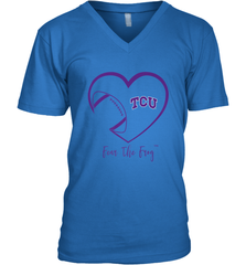 TCU Horned Frogs Football Inside Heart  Team Men's V-Neck Men's V-Neck - FordPhuMy