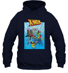 Marvel X Men Animated Series Poster Retro 90s Hooded Sweatshirt