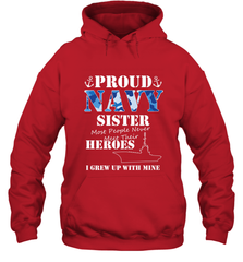 US Military Proud Navy Sister Men or Women Hooded Sweatshirt Hooded Sweatshirt - FordPhuMy
