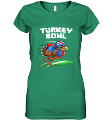 Cool Turkey Bowl _ Funny Thanksgiving Football Player Gift Women's V-Neck T-Shirt Women's V-Neck T-Shirt - FordPhuMy
