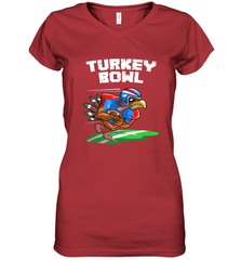 Cool Turkey Bowl _ Funny Thanksgiving Football Player Gift Women's V-Neck T-Shirt Women's V-Neck T-Shirt - FordPhuMy