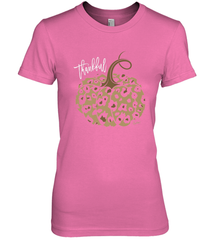 Mens Womens Thankful Pumpkin Fall Leopard Print Women's Premium T-Shirt Women's Premium T-Shirt - FordPhuMy