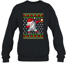 Christmas Dabbing Santa Baseball Gift Crewneck Sweatshirt Crewneck Sweatshirt - FordPhuMy