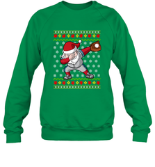 Christmas Dabbing Santa Baseball Gift Crewneck Sweatshirt Crewneck Sweatshirt - FordPhuMy