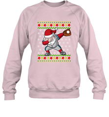 Christmas Dabbing Santa Baseball Gift Crewneck Sweatshirt Crewneck Sweatshirt - FordPhuMy