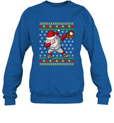Christmas Dabbing Santa Baseball Gift Crewneck Sweatshirt Crewneck Sweatshirt - FordPhuMy