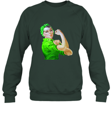 Rosie The Riveter St Patricks Day Crewneck Sweatshirt Crewneck Sweatshirt - FordPhuMy