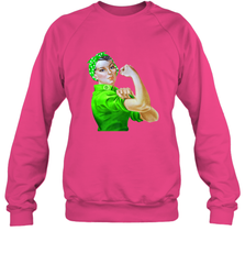 Rosie The Riveter St Patricks Day Crewneck Sweatshirt Crewneck Sweatshirt - FordPhuMy