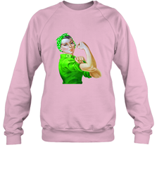 Rosie The Riveter St Patricks Day Crewneck Sweatshirt Crewneck Sweatshirt - FordPhuMy