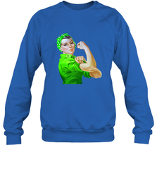 Rosie The Riveter St Patricks Day Crewneck Sweatshirt Crewneck Sweatshirt - FordPhuMy