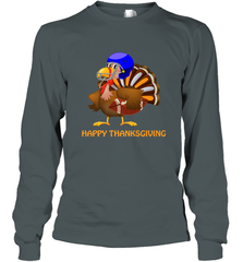 Cool Happy Thanksgiving Football Shirt Gobble Player Turkey Long Sleeve T-Shirt Long Sleeve T-Shirt - FordPhuMy