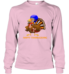 Cool Happy Thanksgiving Football Shirt Gobble Player Turkey Long Sleeve T-Shirt Long Sleeve T-Shirt - FordPhuMy