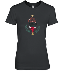 NBA Chicago Bulls Logo merry Christmas gilf Women's Premium T-Shirt Women's Premium T-Shirt - FordPhuMy